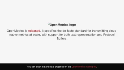 Screenshot preview of openmetrics.io