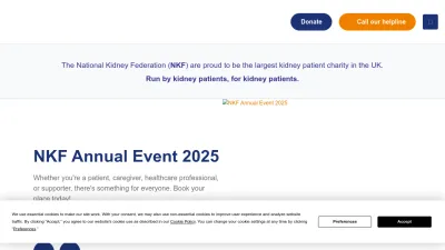 Screenshot preview of kidney.org.uk