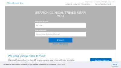 Screenshot preview of clinicalconnection.com