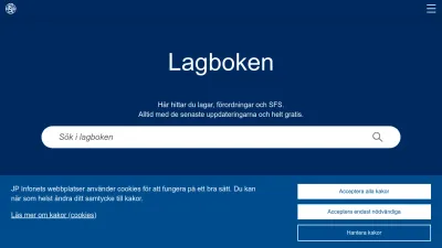 Screenshot preview of lagboken.se