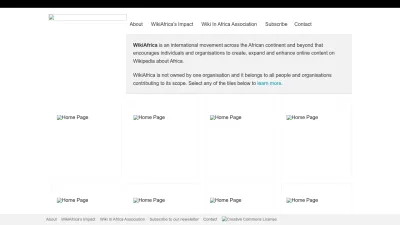 Screenshot preview of wikiafrica.org