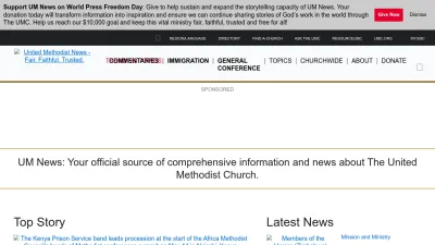 Screenshot preview of umnews.org