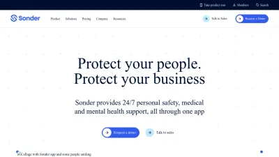 Screenshot preview of sonder.io