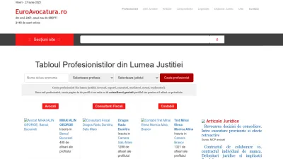 Screenshot preview of euroavocatura.ro