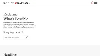Screenshot preview of robinskaplan.com