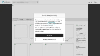 Screenshot preview of knxwledge.bandcamp.com