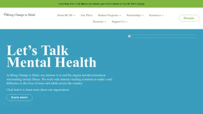 Screenshot preview of bringchange2mind.org