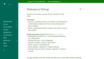 Screenshot preview of njveg.org