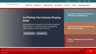 Screenshot preview of cozen.com
