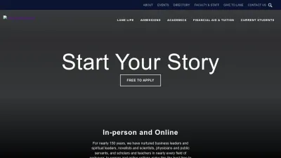 Screenshot preview of lanecollege.edu