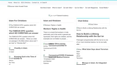 Screenshot preview of islam.com.kw