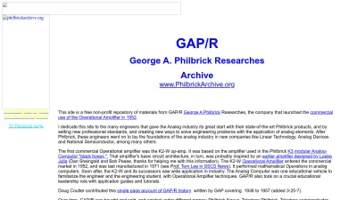 Screenshot preview of philbrickarchive.org