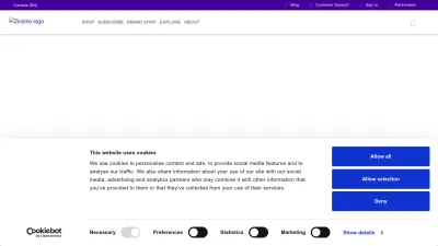 Screenshot preview of zinzino.com