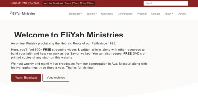 Screenshot preview of eliyah.com