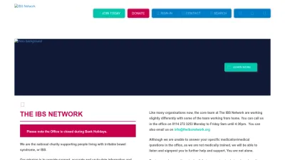 Screenshot preview of theibsnetwork.org
