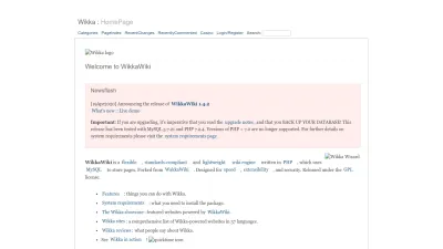 Screenshot preview of wikkawiki.org