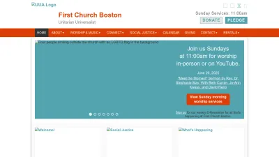 Screenshot preview of firstchurchboston.org