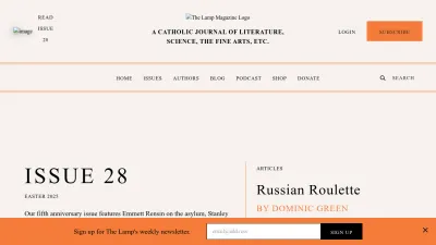 Screenshot preview of thelampmagazine.com