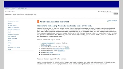 Screenshot preview of pothos.org