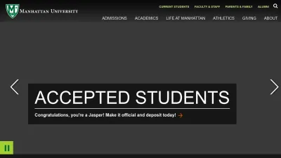 Screenshot preview of manhattan.edu