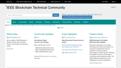 Screenshot preview of blockchain.ieee.org