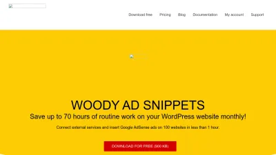 Screenshot preview of woodysnippet.com