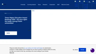 Screenshot preview of en.ug.edu.pl