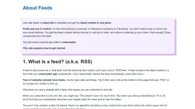 Screenshot preview of aboutfeeds.com