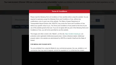 Screenshot preview of aviation.hawaii.gov