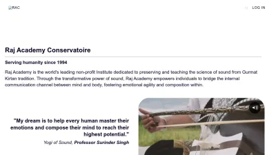 Screenshot preview of rajacademy.com