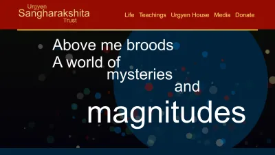 Screenshot preview of sangharakshita.org
