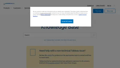 Screenshot preview of kb.tableau.com