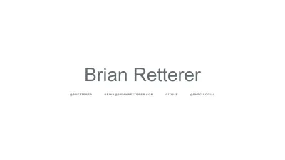 Screenshot preview of brianretterer.com