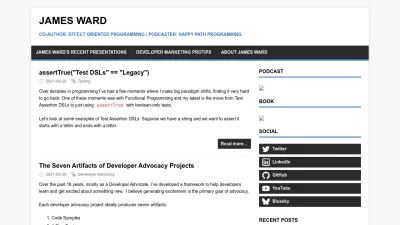 Screenshot preview of jamesward.com