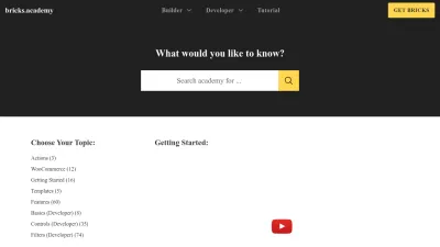 Screenshot preview of academy.bricksbuilder.io