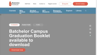 Screenshot preview of batchelor.edu.au