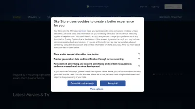 Screenshot preview of skystore.com