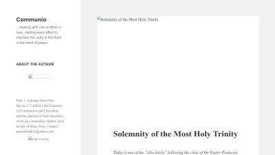 Screenshot preview of communio.stblogs.org