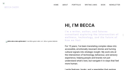 Screenshot preview of beccacaddy.com