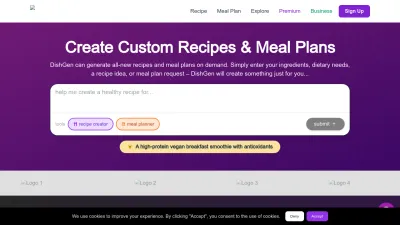 Screenshot preview of dishgen.com