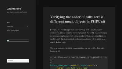 Screenshot preview of zaantar.eu