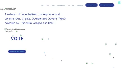 Screenshot preview of district0x.io