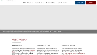 Screenshot preview of asiaharvest.org