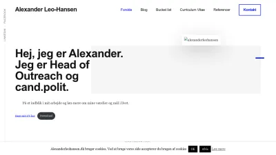Screenshot preview of alexanderleohansen.dk