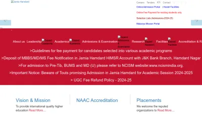 Screenshot preview of jamiahamdard.edu
