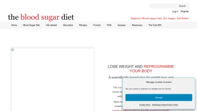 Screenshot preview of thebloodsugardiet.com