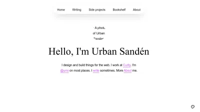 Screenshot preview of urre.me