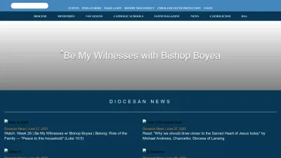 Screenshot preview of dioceseoflansing.org