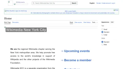 Screenshot preview of nyc.wikimedia.org