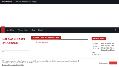 Screenshot preview of tarotteachings.com